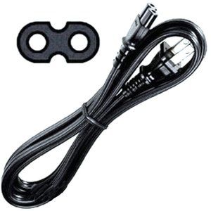 2PC SET Genuine Sony US 2-Prong Port AC Power Cord/Cable for PS2 PS3 Slim PS4